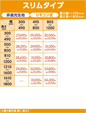 「エレムーヴ」スリムタイプ参考価格